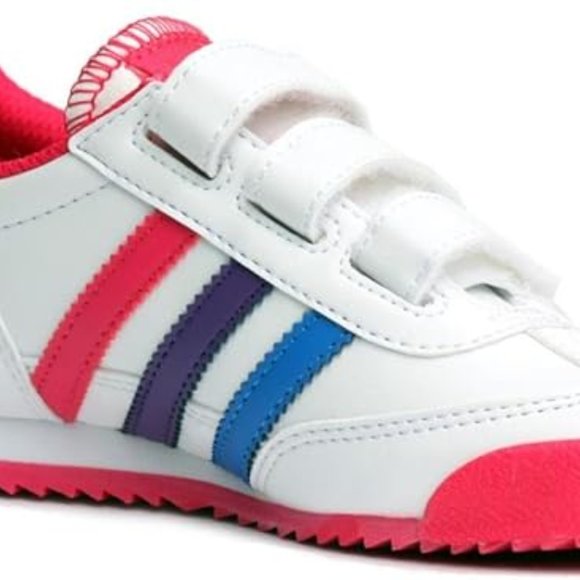Adidas Dragon CF C Running White/Bright Pink/Power Purple Q20526 Size 5M - Picture 2 of 7